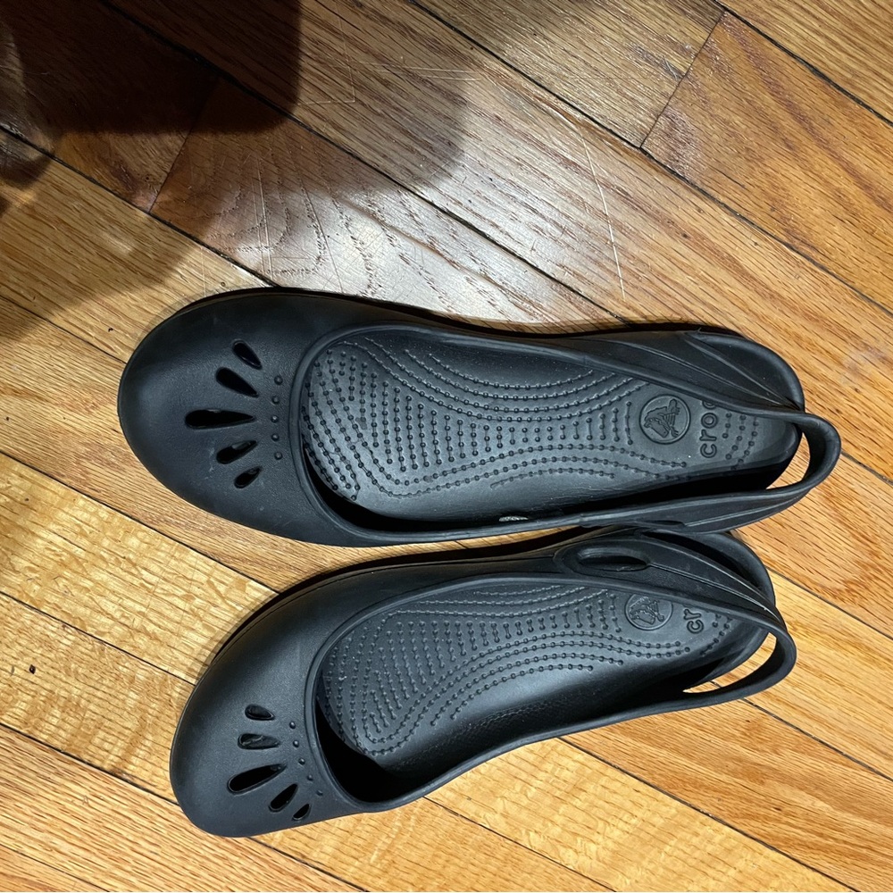 Crocs Kadee Ballet Slingback SlipOn Cutout Breathable Jelly Maryjane Taylor Flat - Picture 7 of 8
